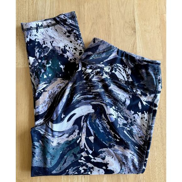 Simply Vera Vera Wang Women Leggings Large Geometric Cropped Athleisure Gym - Picture 2 of 7